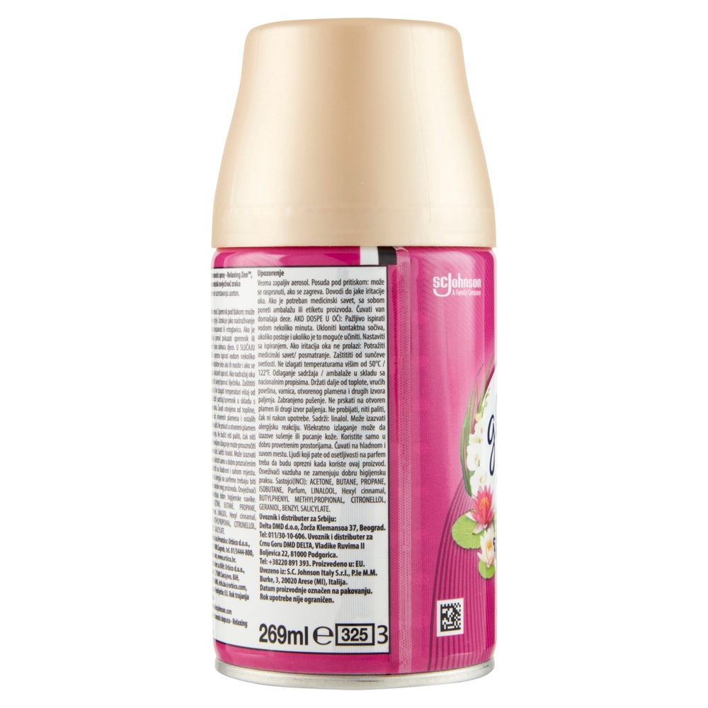 Glade Automatic Spray Ricarica, Profumatore per Ambienti, Fragranza Relaxing Zen 269ml